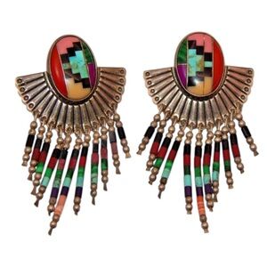 Vintage Sterling Navajo Earrings